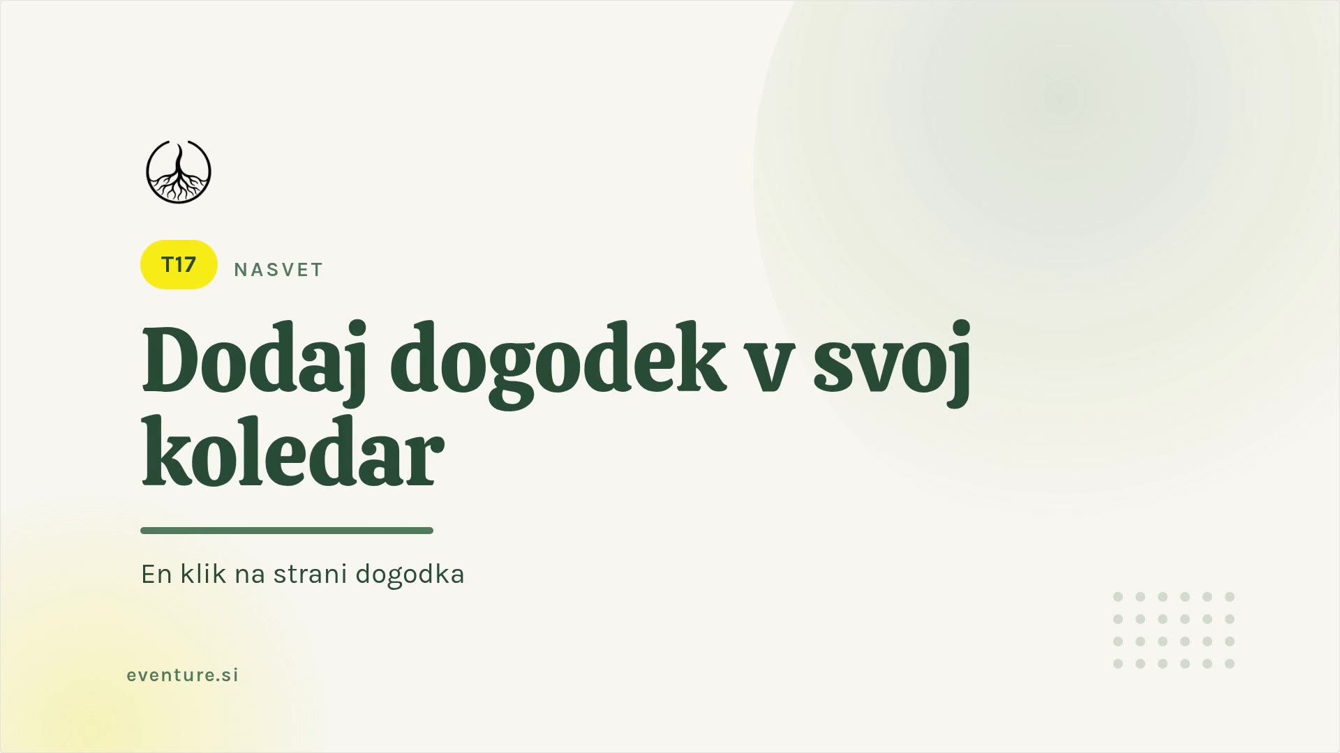 Savjet: dodaj događaj u svoj kalendar