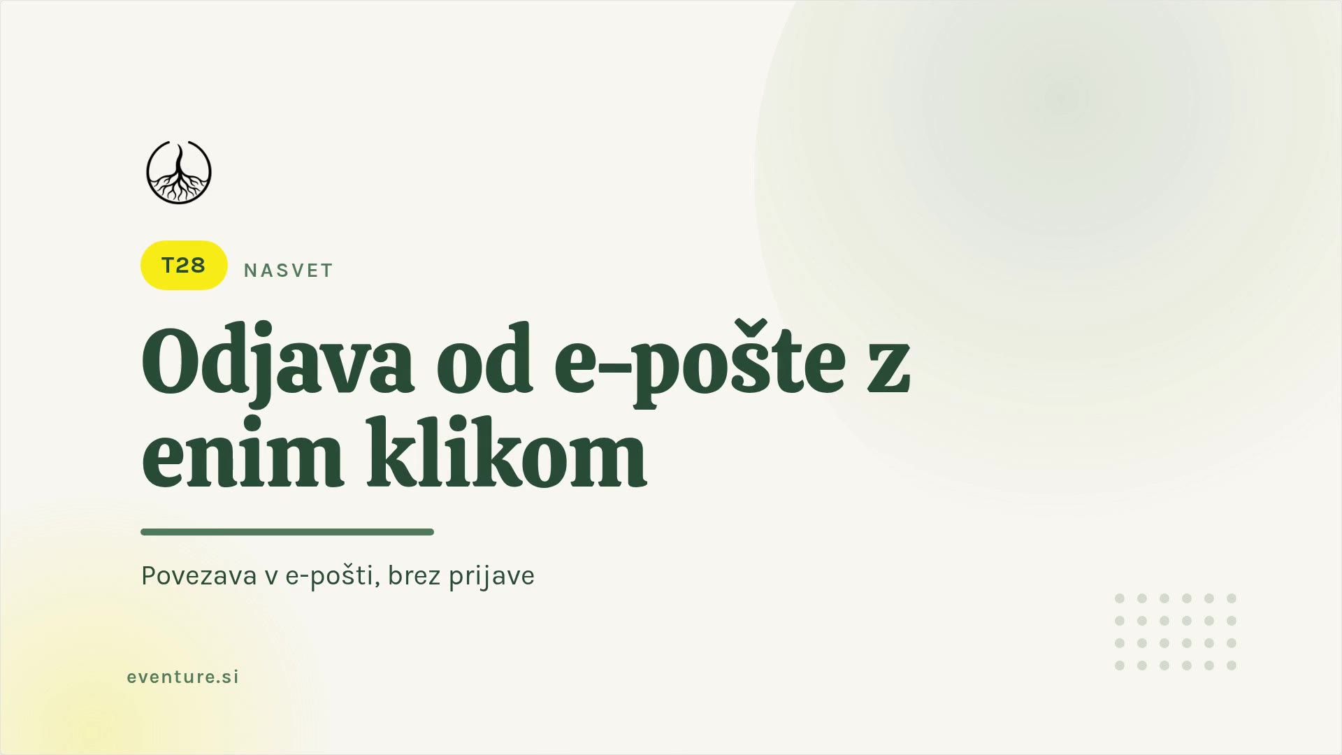 Nasvet: odjava od e-pošte z enim klikom